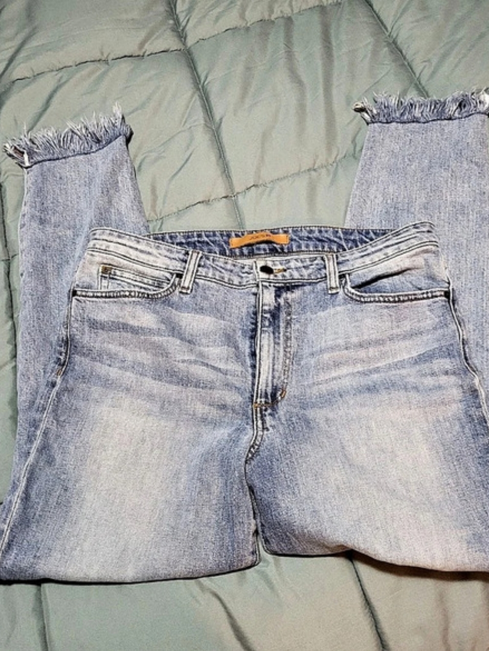 Joe's Jeans Frayed Hem Blue Jeans